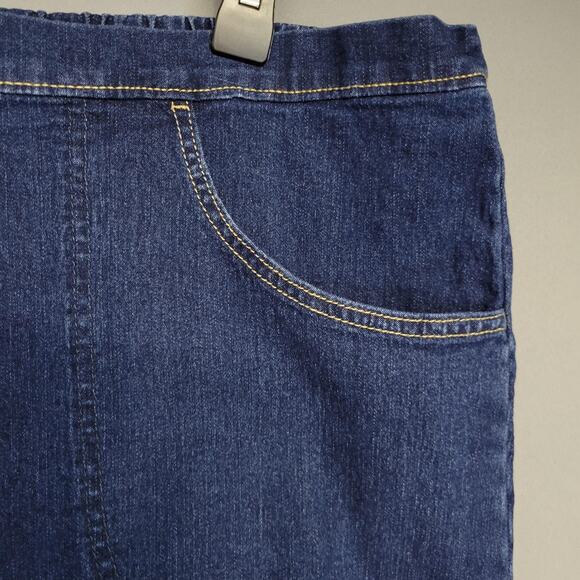 Just My Size Capri Pants Womens 2X Blue Denim Pull On Elastic Waist Stretch NWOT - Picture 5 of 14